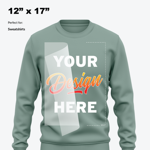 Transfers for sweatshirts 12x17 inches