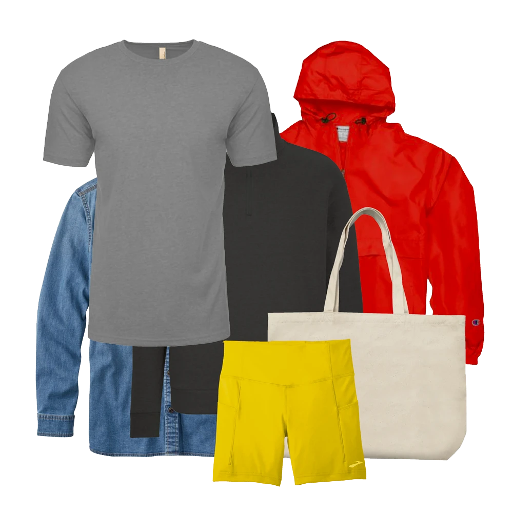 Blank apparel: tees, hoodies, hats, and bags