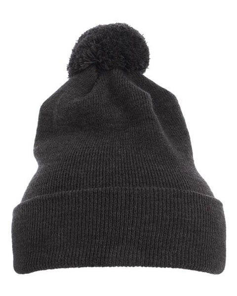 YP Classics 1501P Pom-Pom Cuffed Knit Beanie