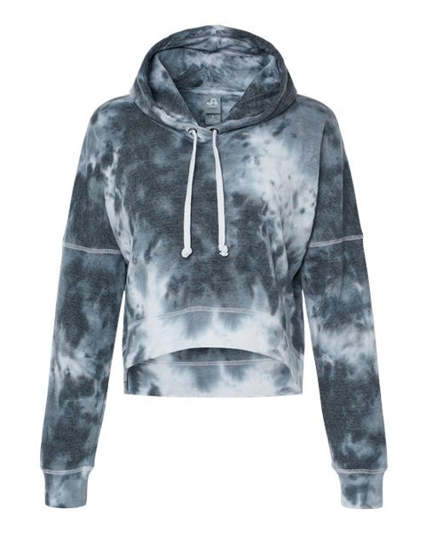 J. America 8853 Women's Crop Hooded Sweatshirt