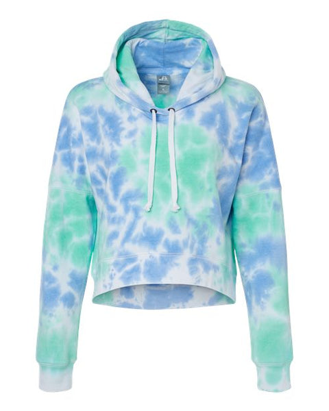 J. America 8853 Women's Crop Hooded Sweatshirt