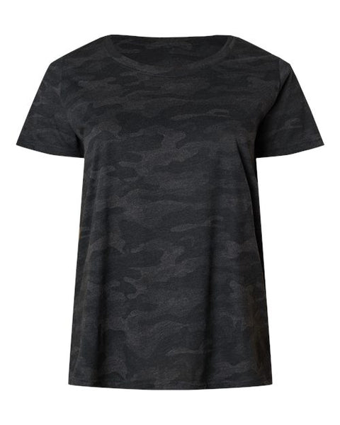 LAT 3816 Women's Curvy Collection Fine Jersey Tee