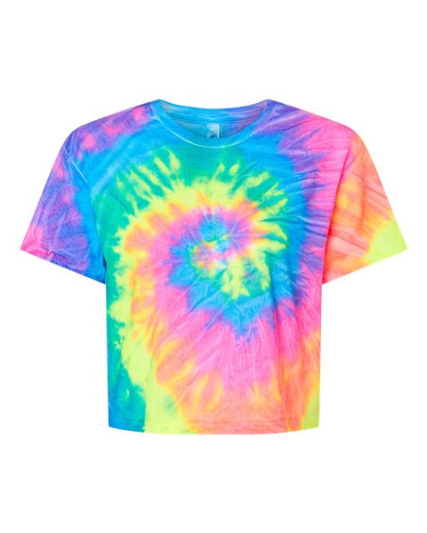 Colortone 1050 Women's Tie-Dyed Crop T-Shirt