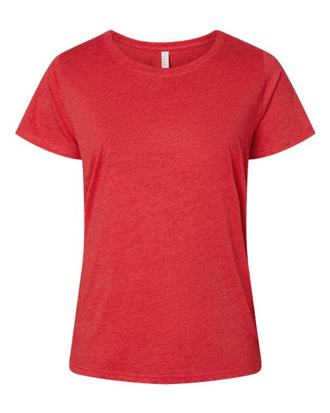 LAT 3816 Women's Curvy Collection Fine Jersey Tee