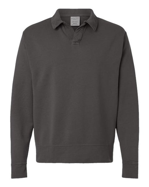 ComfortWash by Hanes GDH490 Unisex Garment-Dyed Polo Collar Sweatshirt