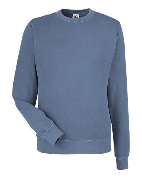 J. America 8731 Unisex Pigment-Dyed Fleece Crewneck Sweatshirt