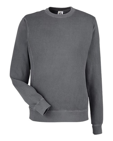 J. America 8731 Unisex Pigment-Dyed Fleece Crewneck Sweatshirt