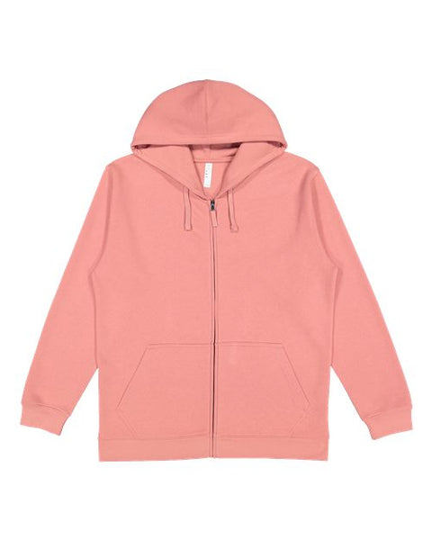 LAT 6927 Unisex Full-Zip Fleece Hoodie Sweatshirt