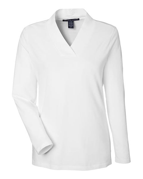 Devon & Jones DP121W Women's Raleigh Shawl Collar Knit Top