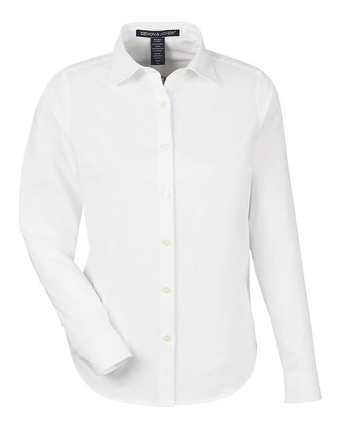 Devon & Jones DG505W Women's CrownLux Performance Spencer Poplin Dress Shirt