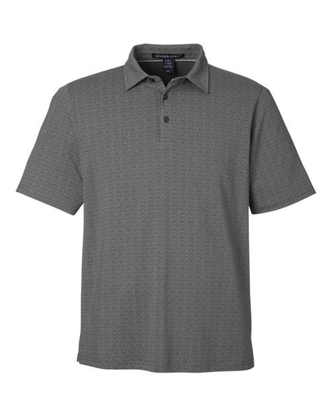 Devon & Jones DG101 Men's Crownlux Performance Geo Polo