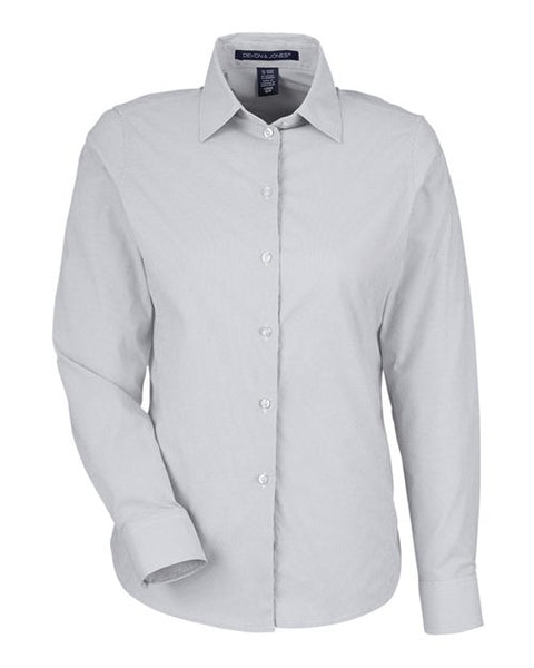 Devon & Jones DG537W Women's CrownLux Performance Microstripe Dress Shirt