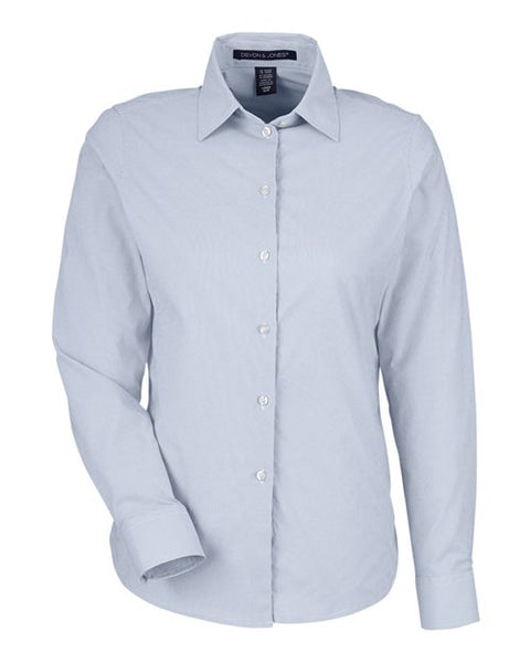 Devon & Jones DG537W Women's CrownLux Performance Microstripe Dress Shirt