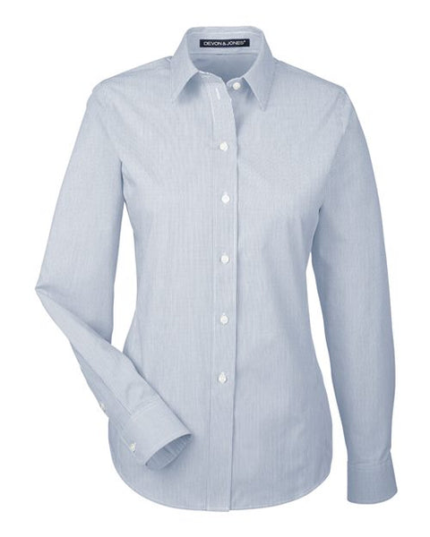 Devon & Jones DG534W Women's Crown Collection Striped Woven Dress Shirt