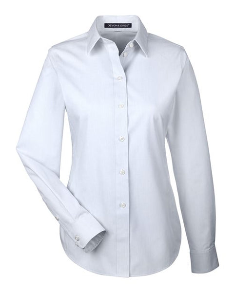 Devon & Jones DG534W Women's Crown Collection Striped Woven Dress Shirt
