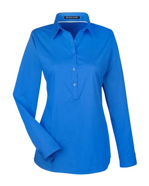 Devon & Jones DP610W Women's Perfect Fit Half-Placket Tunic Dress Shirt