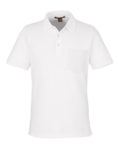 Harriton M205P Men's Valiant Cotton Snag Protect Pocket Polo