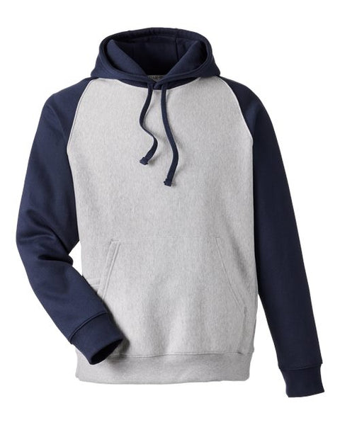 Team 365 TT96CB Unisex Zone HydroSport Heavyweight Colorblock Hooded Sweatshirt