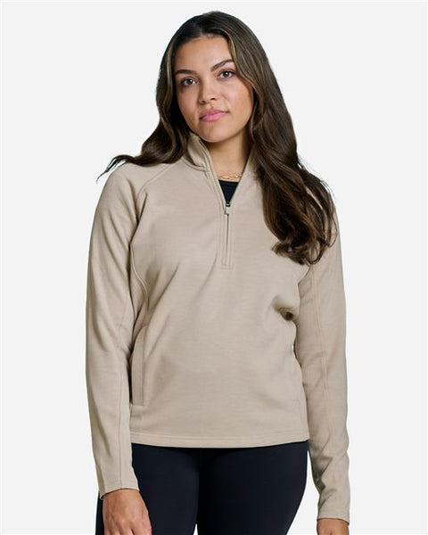 J. America 8754 Women's Apex Fleece Quarter-Zip Pullover