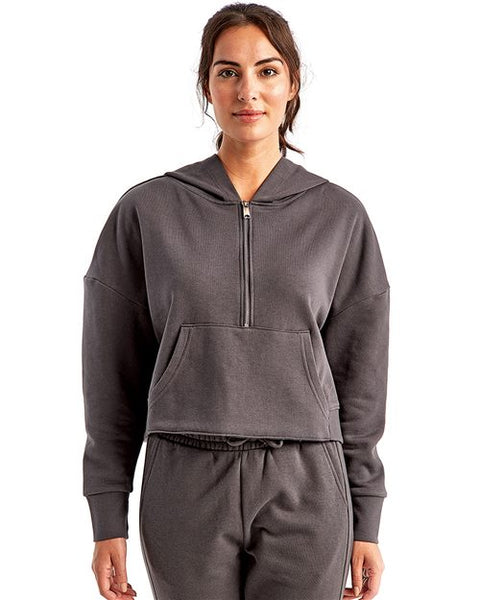 TriDri TD077 Women's Alice Half-Zip Hooded Sweatshirt