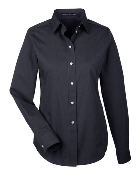 Devon & Jones DG534W Women's Crown Collection Striped Woven Dress Shirt