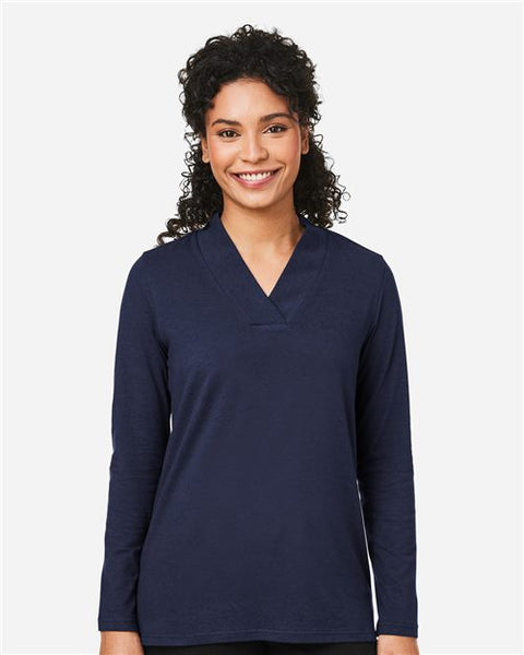 Devon & Jones DP121W Women's Raleigh Shawl Collar Knit Top