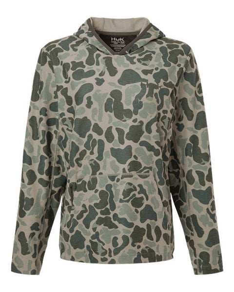 HUK H6130037 Women's Coldfront KC Print Hooded Sweatshirt