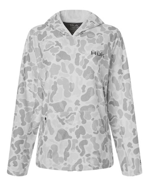 HUK H6130037 Women's Coldfront KC Print Hooded Sweatshirt
