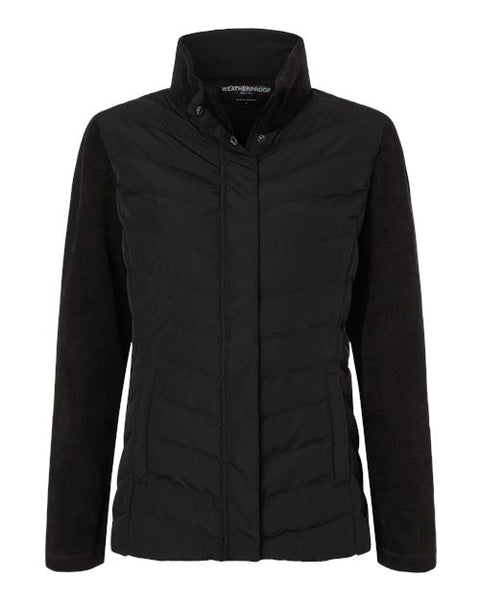 Weatherproof W26719 Women's Mixed Media Chevron Jacket