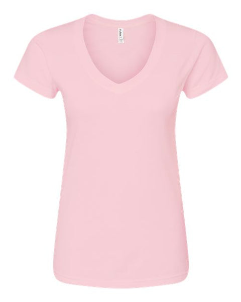 Tultex 214 Women's Fine Jersey V-Neck T-Shirt