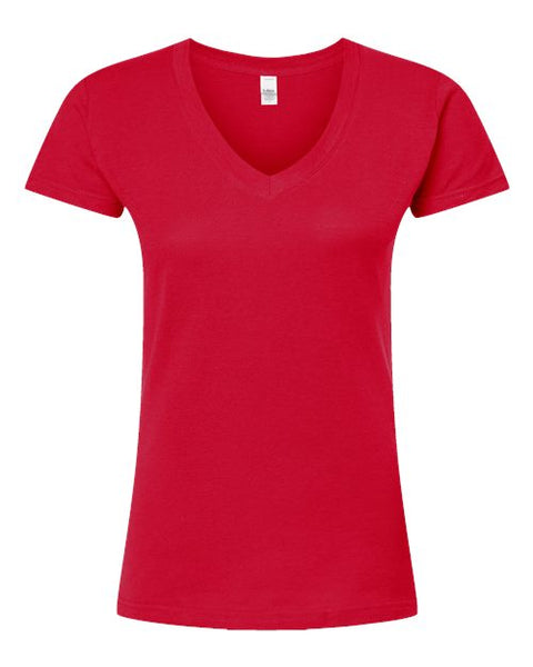 Tultex 214 Women's Fine Jersey V-Neck T-Shirt