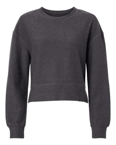 Boxercraft BW5102 Women's Ribbed Knit Cropped Boxy Crew