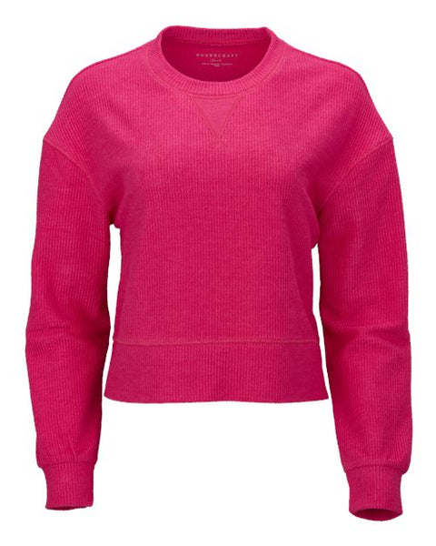 Boxercraft BW5102 Women's Ribbed Knit Cropped Boxy Crew
