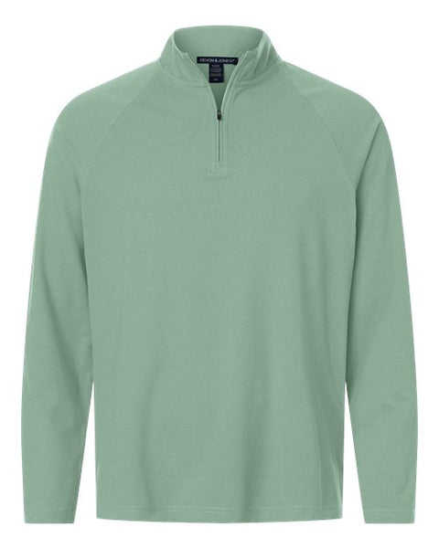 Devon & Jones DG402 Men's Seaton Pebble Textured Quarter-Zip Pullover