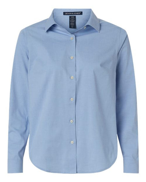 Devon & Jones DG505W Women's CrownLux Performance Spencer Poplin Dress Shirt