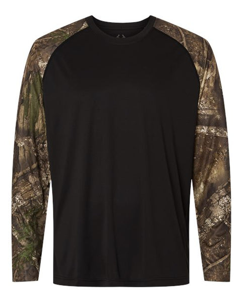 RealTree RT3104 Unisex Realtree Performance Colorblocked Long Sleeve T-Shirt