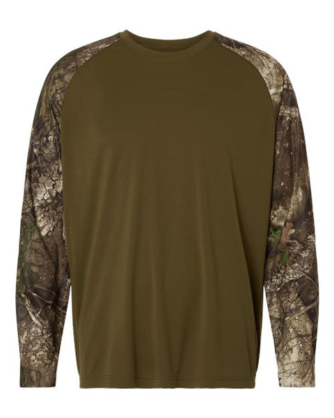 RealTree RT3104 Unisex Realtree Performance Colorblocked Long Sleeve T-Shirt