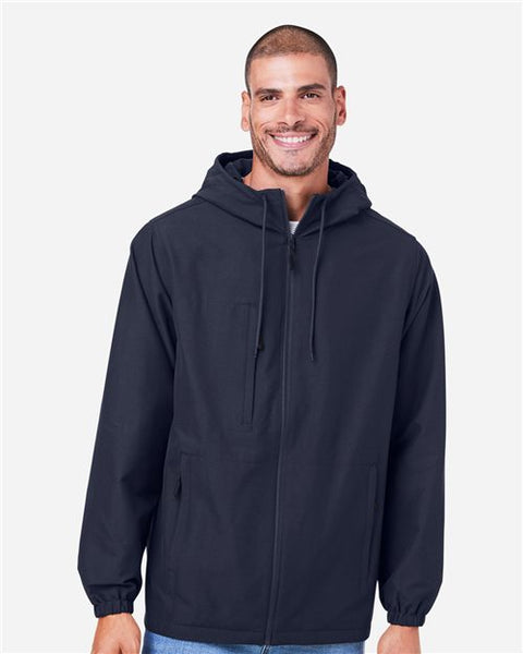 Harriton M73 Unisex Flex Twill Hooded Jacket