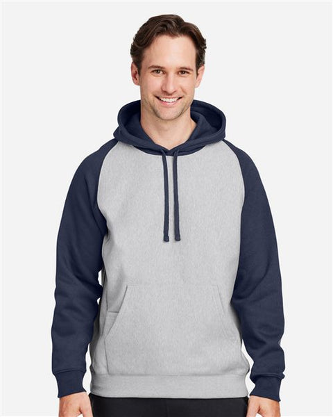 Team 365 TT96CB Unisex Zone HydroSport Heavyweight Colorblock Hooded Sweatshirt