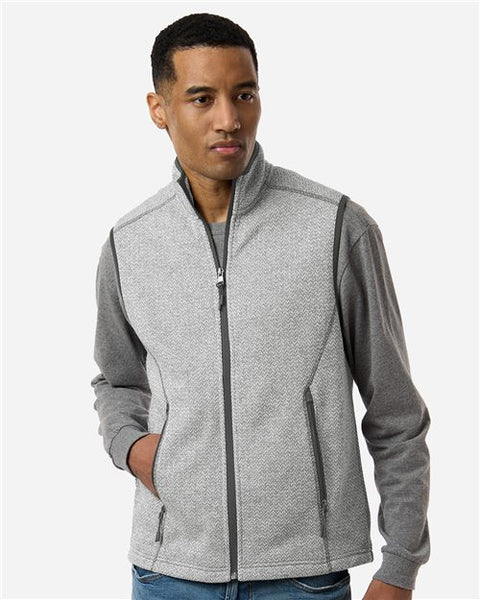 North End NE731 Men's Jasper Jacquard Fleece Vest