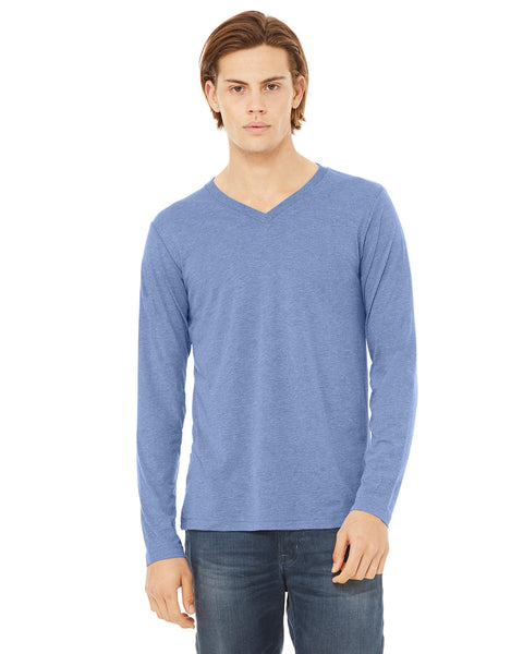 Bella + Canvas 3425 Unisex Jersey Long-Sleeve V-Neck T-Shirt