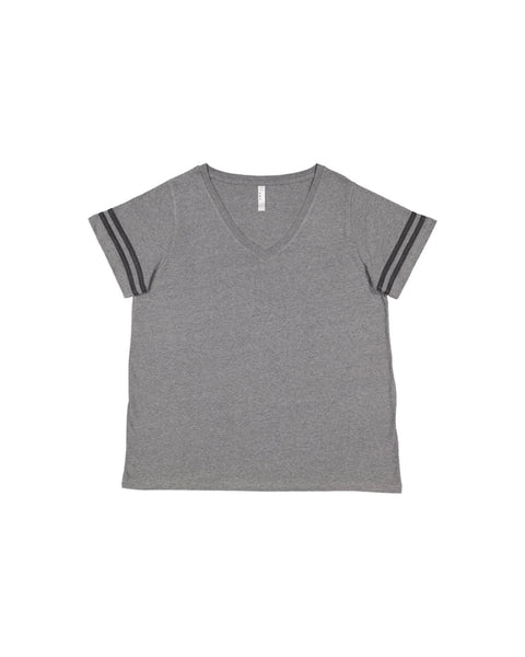 LAT 3837 Ladies' Curvy Football T-Shirt