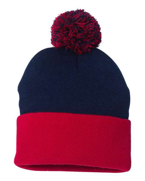 Sportsman SP15 12" Pom-Pom Cuffed Beanie