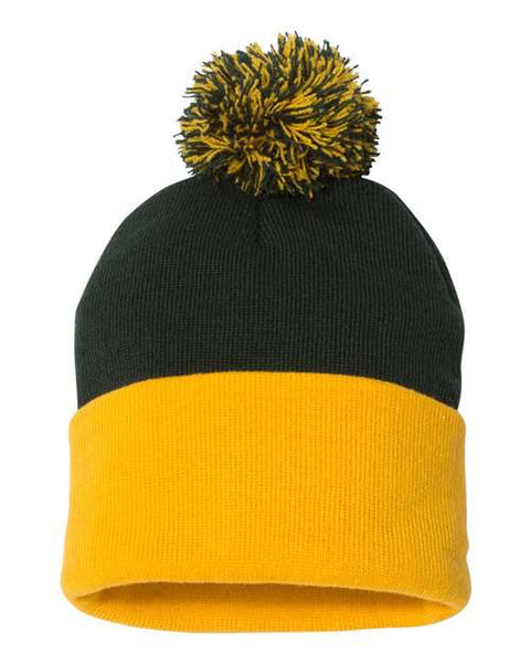 Sportsman SP15 12" Pom-Pom Cuffed Beanie
