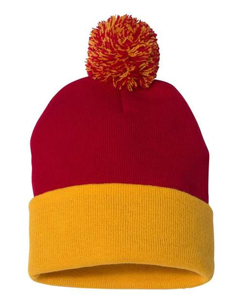 Sportsman SP15 12" Pom-Pom Cuffed Beanie