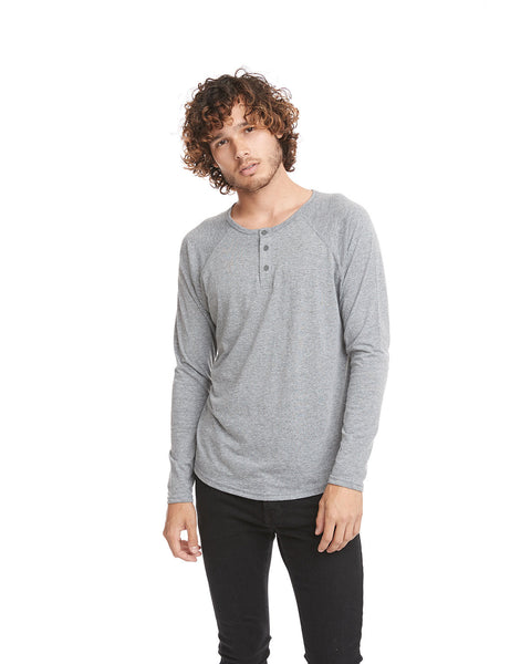 Next Level 6072 Men's Triblend Long-Sleeve Henley