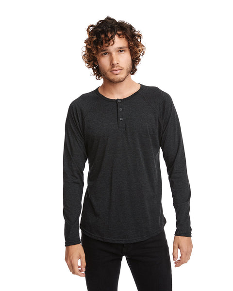 Next Level 6072 Men's Triblend Long-Sleeve Henley