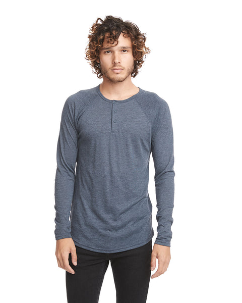 Next Level 6072 Men's Triblend Long-Sleeve Henley