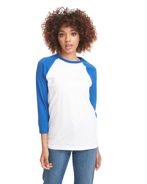 Next Level 6251 Unisex CVC 3/4 Sleeve Raglan Baseball T-Shirt