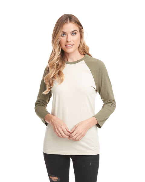 Next Level 6251 Unisex CVC 3/4 Sleeve Raglan Baseball T-Shirt